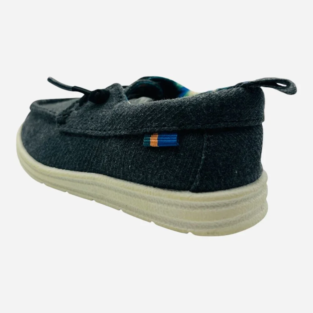 Toddler Boys Casual Moccasin Slip On Shoes Size 6 Gray Comfort Loafers